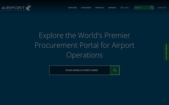 Captura de ecrã de airport-suppliers.com
