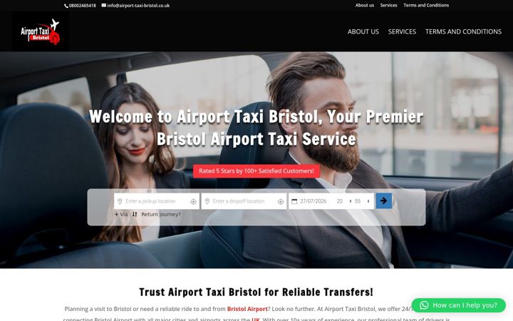 Screenshot of airport-taxi-bristol.co.uk
