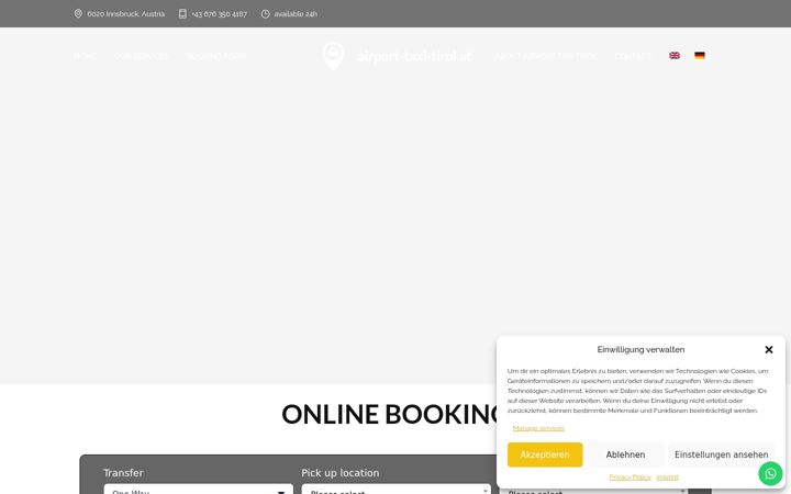 Screenshot of airport-taxi-tirol.at