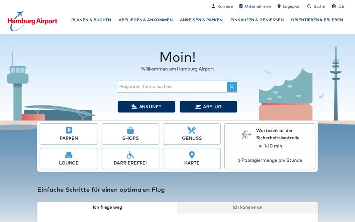 Screenshot of airport.de