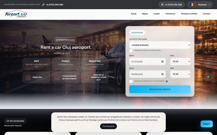 Screenshot of airportcar.ro