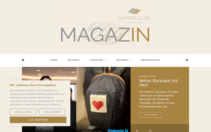 Skærmbillede af airportclub-magazin.de
