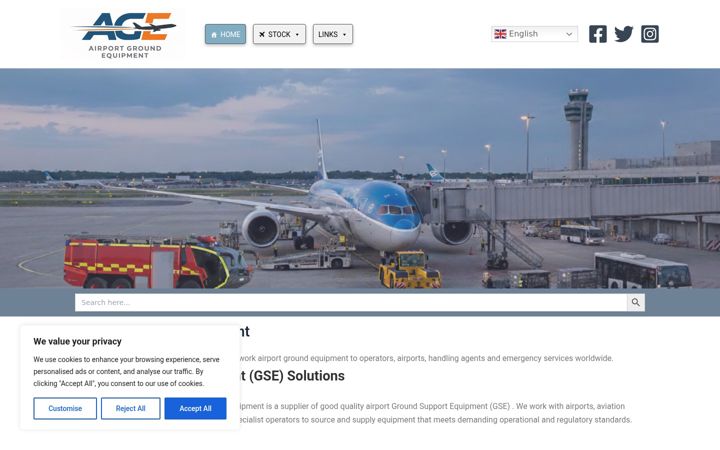 Screenshot of airportgroundequipment.com