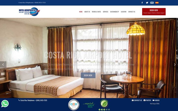 Screenshot of airporthotelcostarica.com