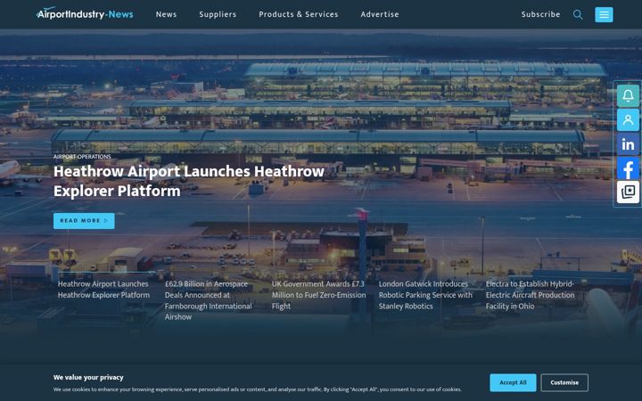 Captura de ecrã de airportindustry-news.com