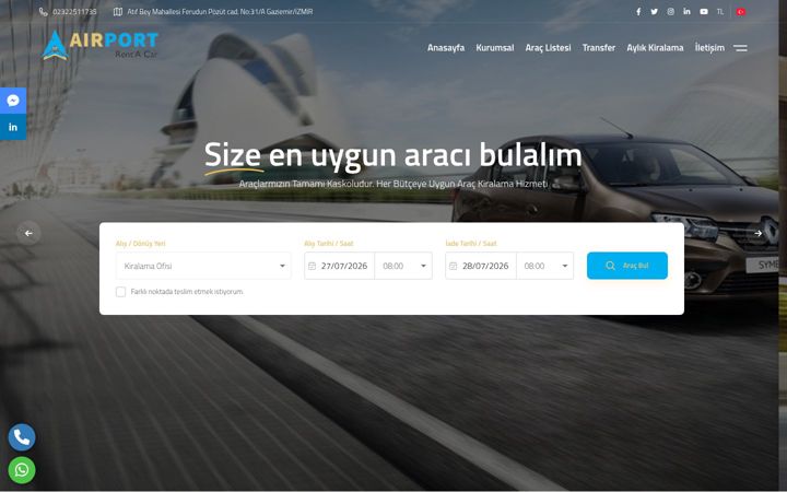 Screenshot of airportrentacar.com.tr