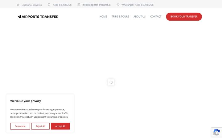 Screenshot of airports-transfer.si