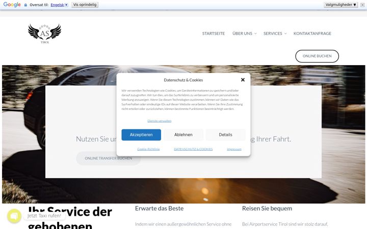 Screenshot of airportservice-tirol.com