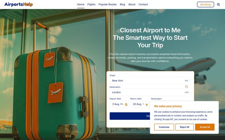 Képernyőkép: airportshelp.com