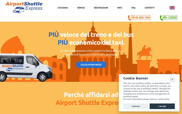 Screenshot of airportshuttleexpress.it