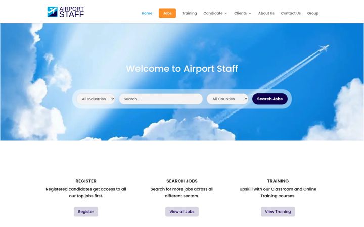 Screenshot of airportstaff.ie