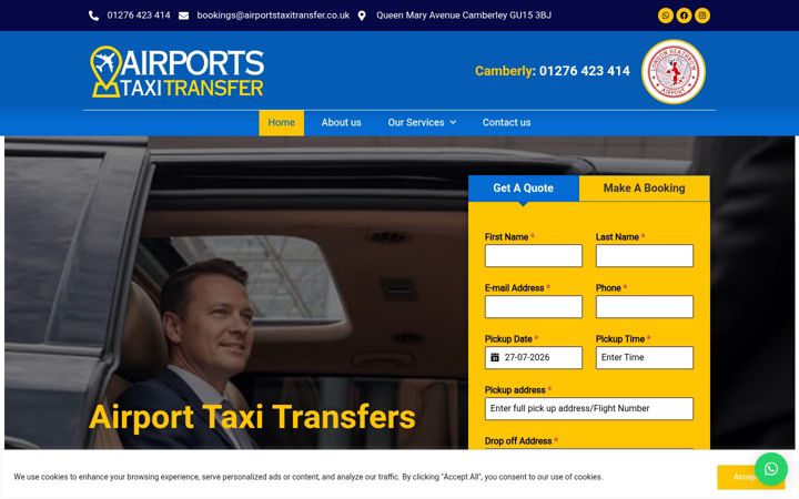 Screenshot of airportstaxitransfer.co.uk