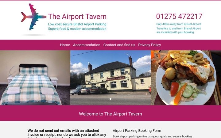 Screenshot of airporttavern.co.uk