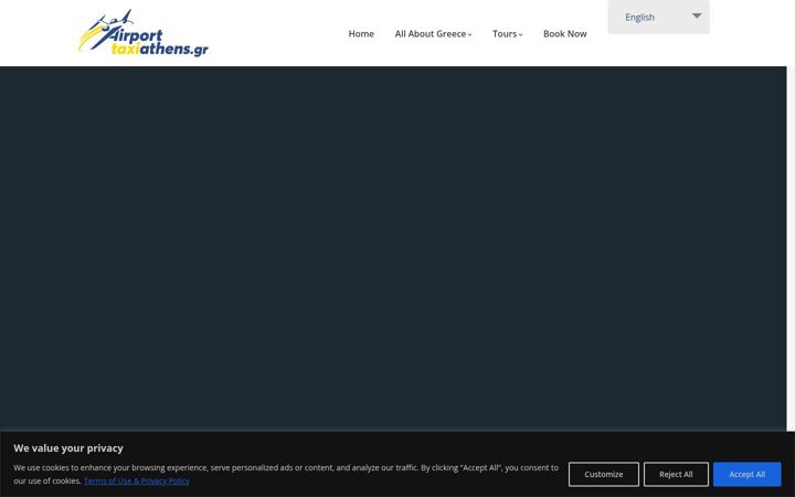 Screenshot di airporttaxiathens.gr