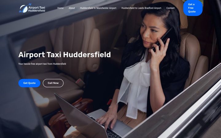 Screenshot of airporttaxihuddersfield.co.uk