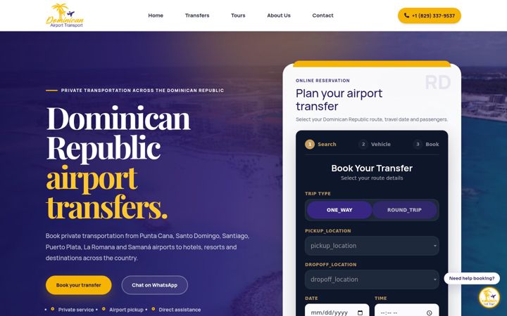 Screenshot of airporttransportdominican.com
