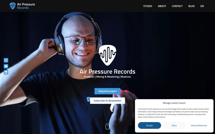 Screenshot di airpressurerecords.com