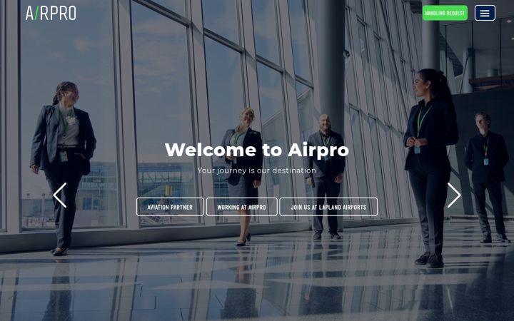Screenshot of airpro.fi