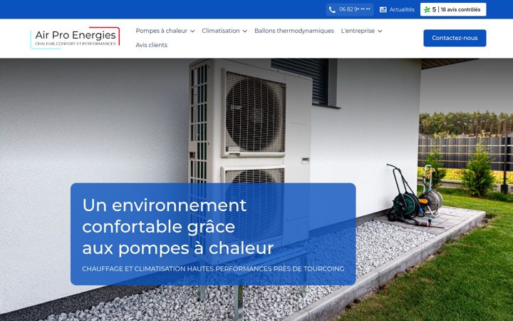 Ekrānuzņēmums no airproenergies.fr