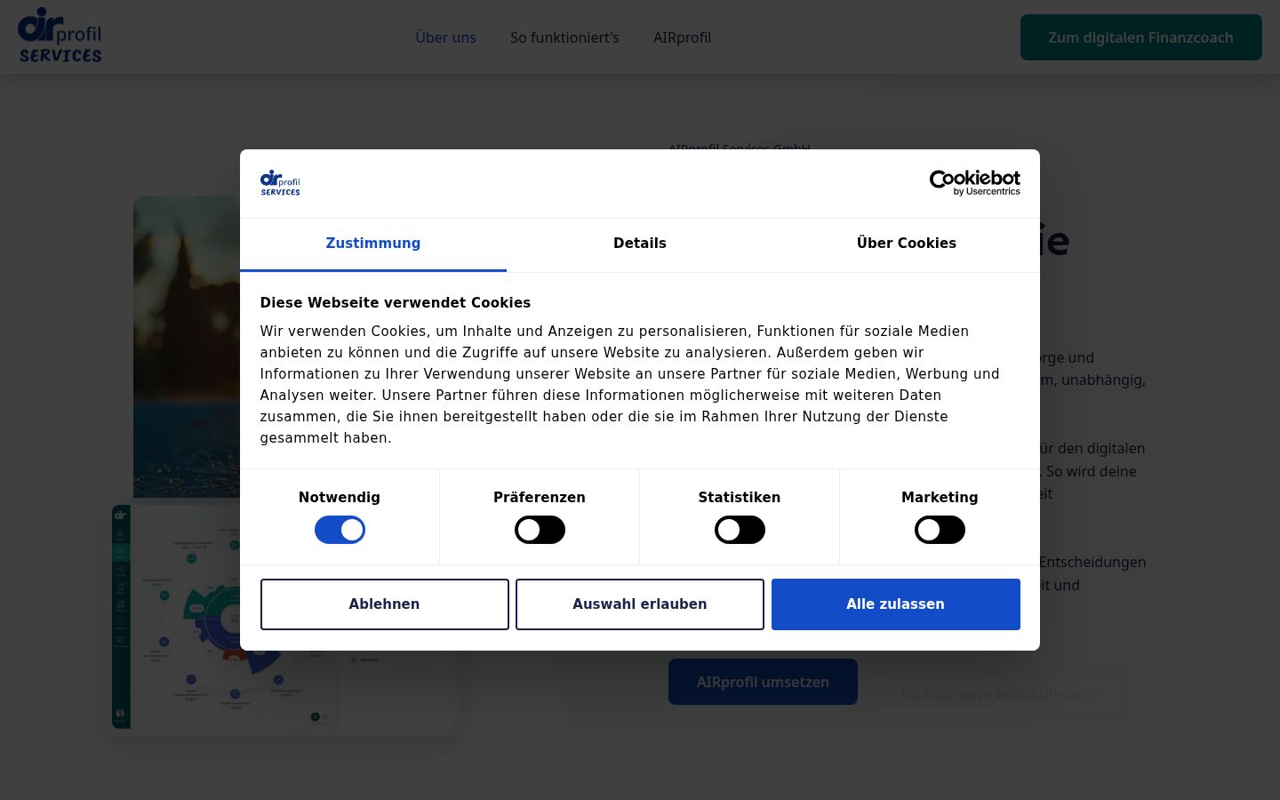 Snimka zaslona bannera za privolu prikazanog prije bilo kakve interakcije