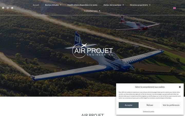 Screenshot of airprojet.fr