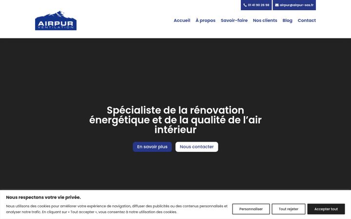 Ekrano kopija airpur-sas.fr