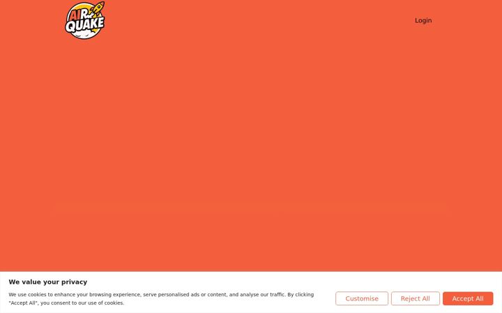 Screenshot of airquake.se