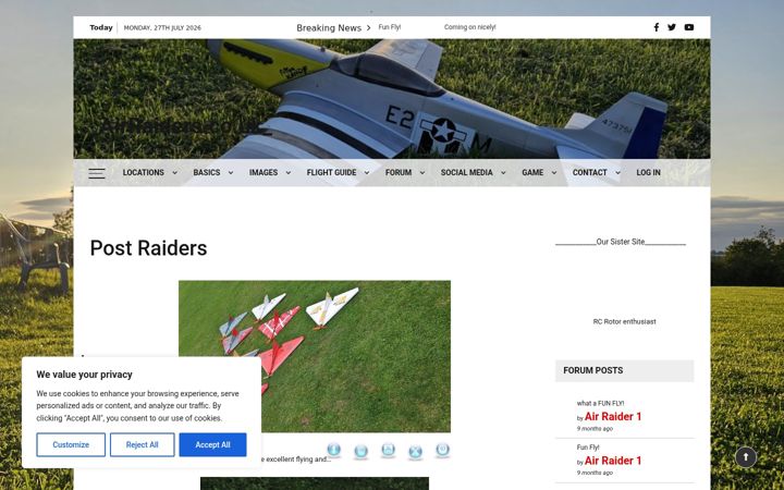 Screenshot of airraiders.co.uk