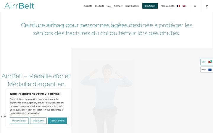 Posnetek zaslona airrbelt.ch
