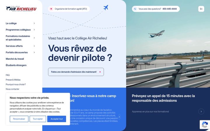 Screenshot του airrichelieu.com