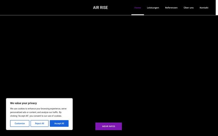 Posnetek zaslona airrise.de