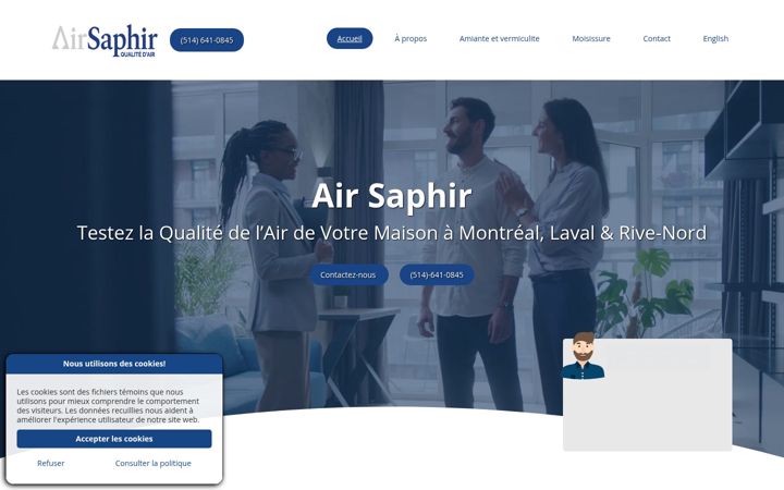 Screenshot of airsaphir.com