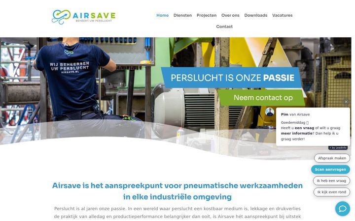 Screenshot of airsave.nl