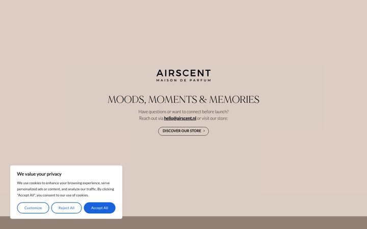 Екранна снимка на airscent.nl