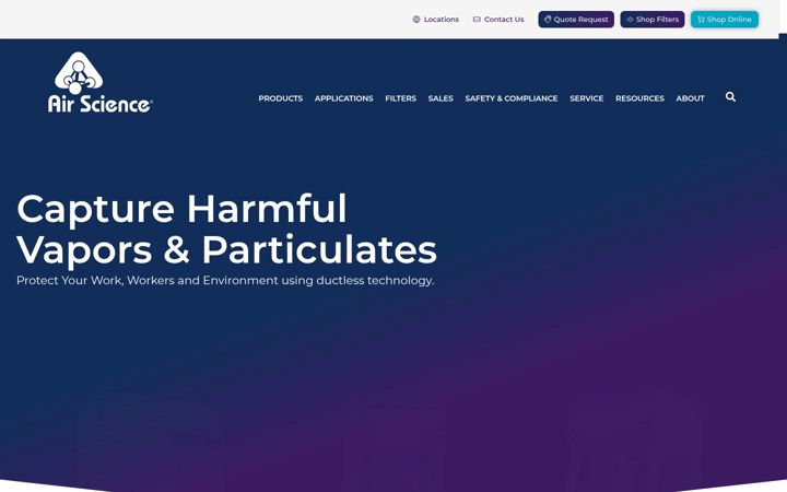 Screenshot of airscience.com