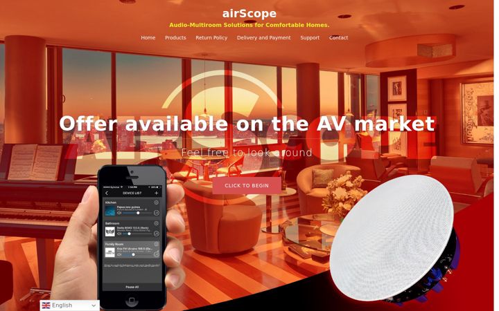 Screenshot of airscope-audio.net