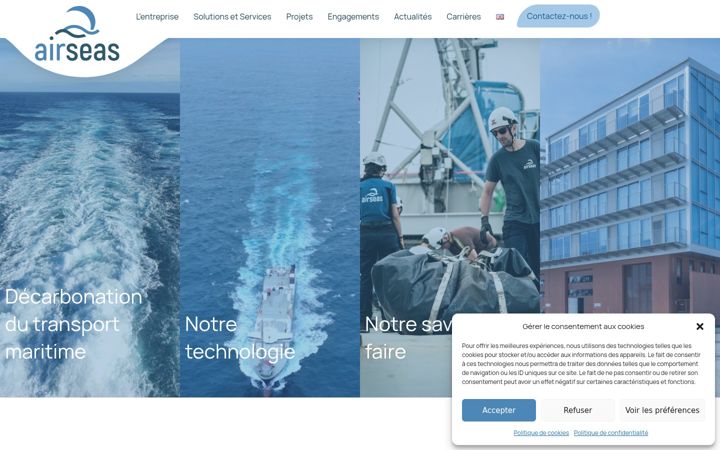Screenshot του airseas.com