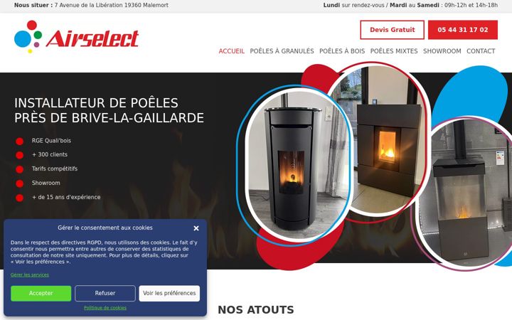Screenshot του airselect.fr