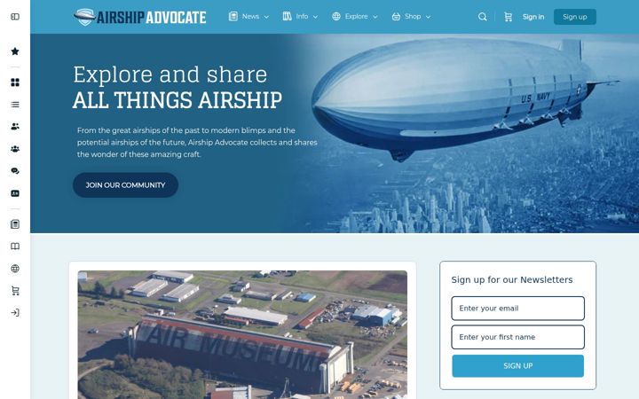 Snimka zaslona za airshipadvocate.com