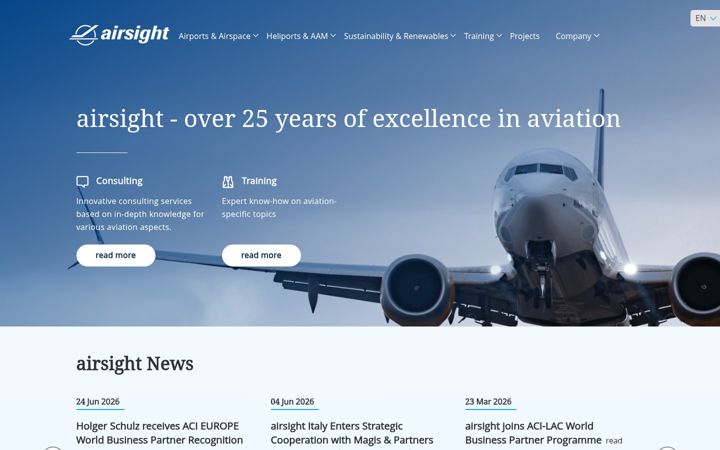 Screenshot of airsight.de