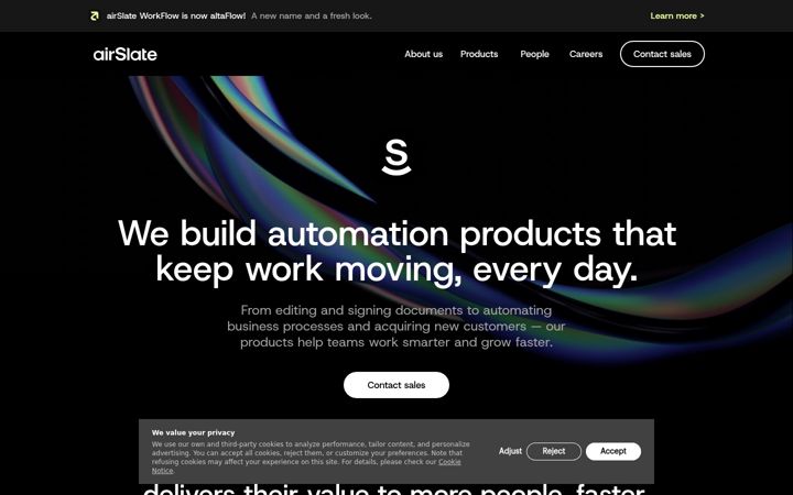 Screenshot of airslate.com