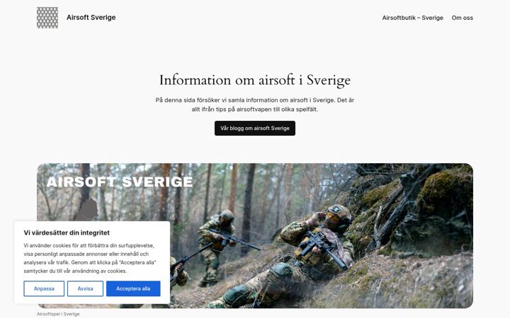 Screenshot of airsoft-sverige.se
