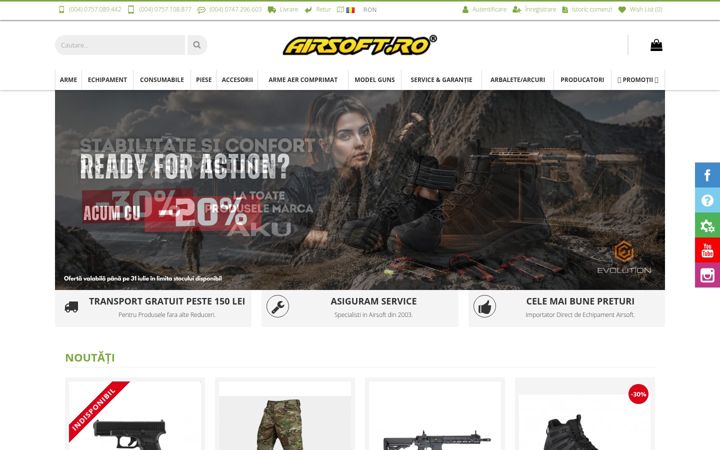 Screenshot of airsoft.ro