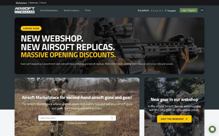 Screenshot of airsoftbazaar.com