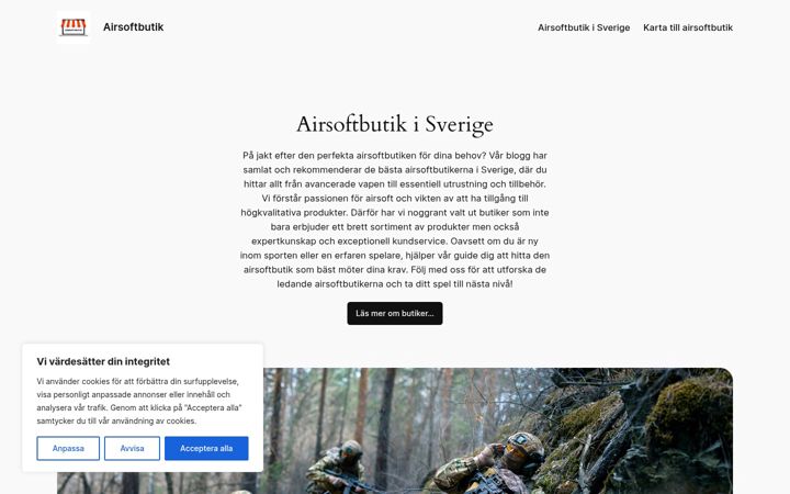 Screenshot of airsoftbutik.se