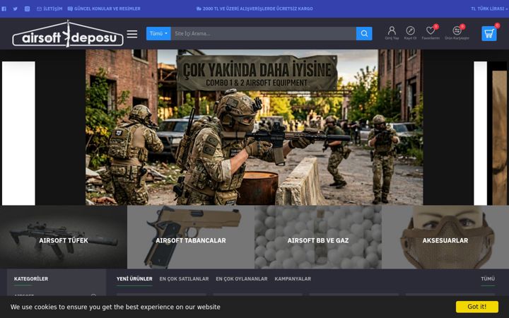 Screenshot di airsoftdeposu.com