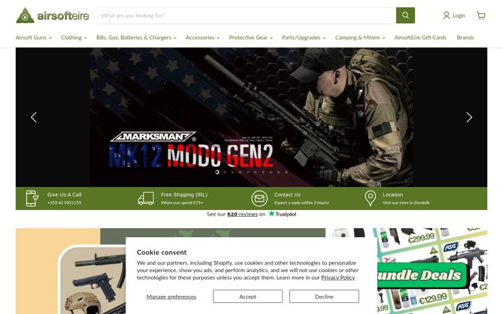 Capture d'écran de airsofteire.com