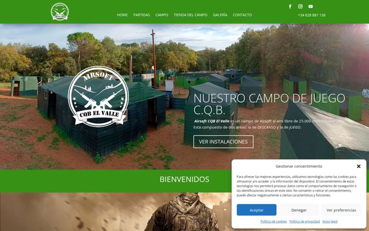 Screenshot of airsoftelvalle.com