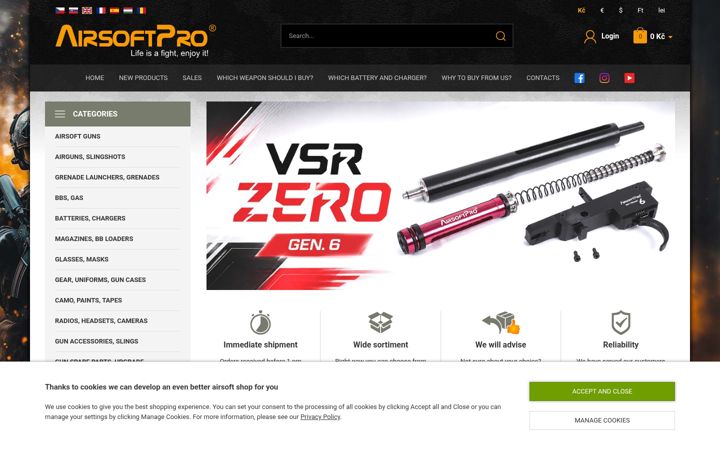Screenshot of airsoftpro.cz