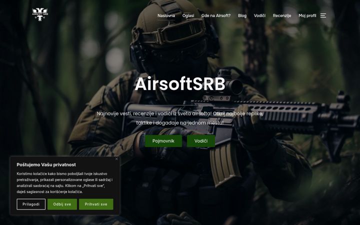 Screenshot of airsoftsrb.rs